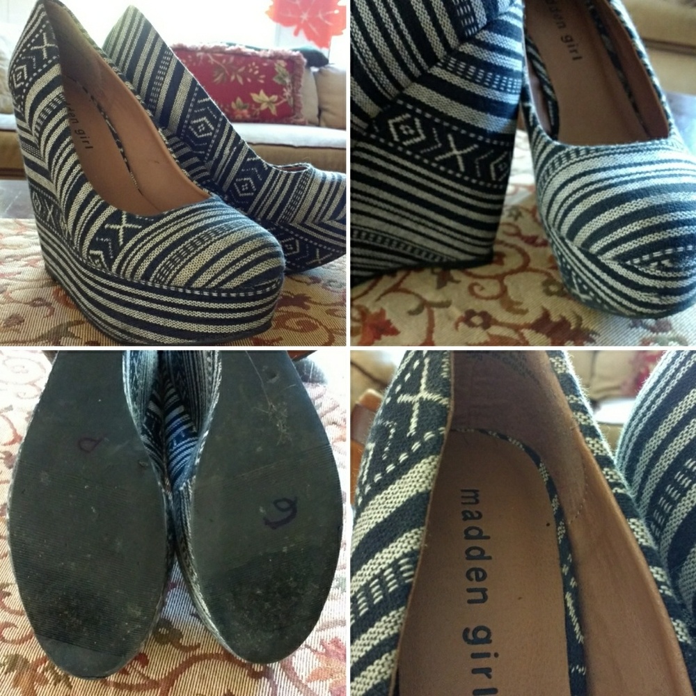 Modern Girl Woven Wedges size 6
