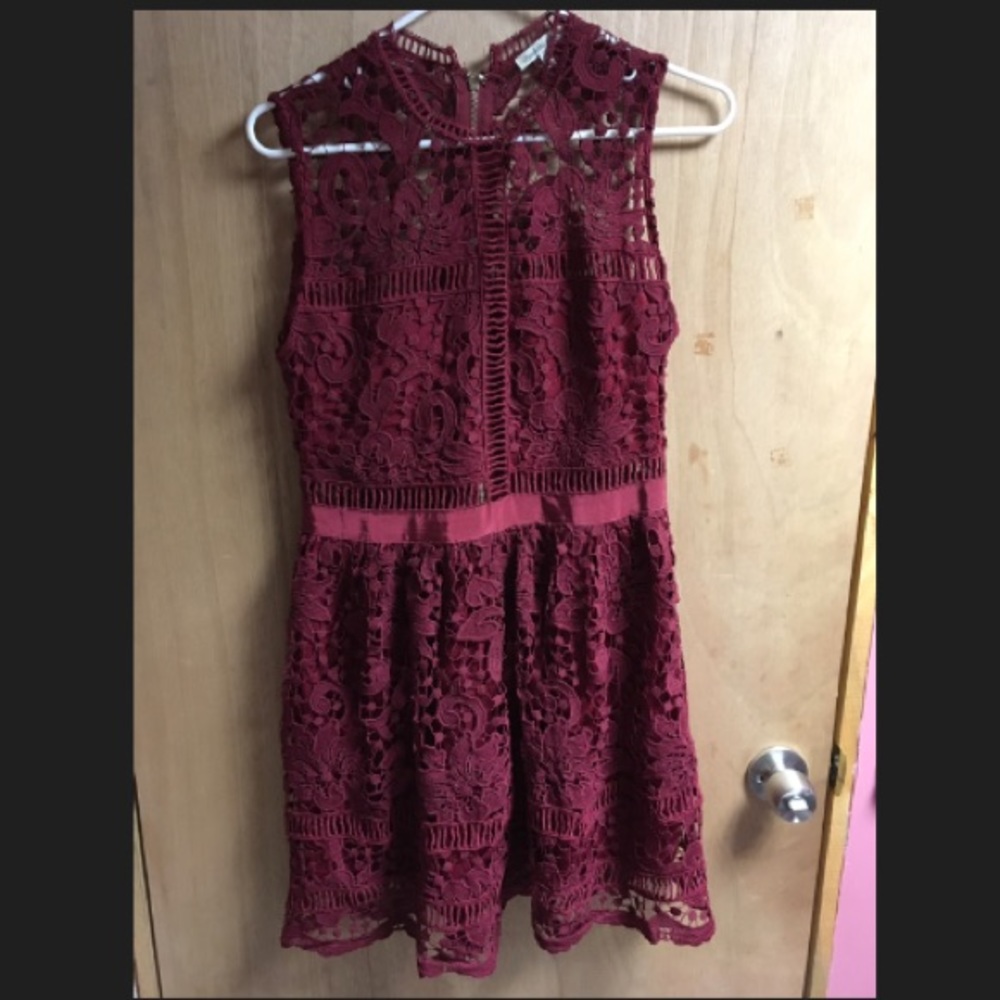 Red cutout dress