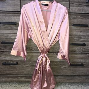 Blush Pink Satin Robe