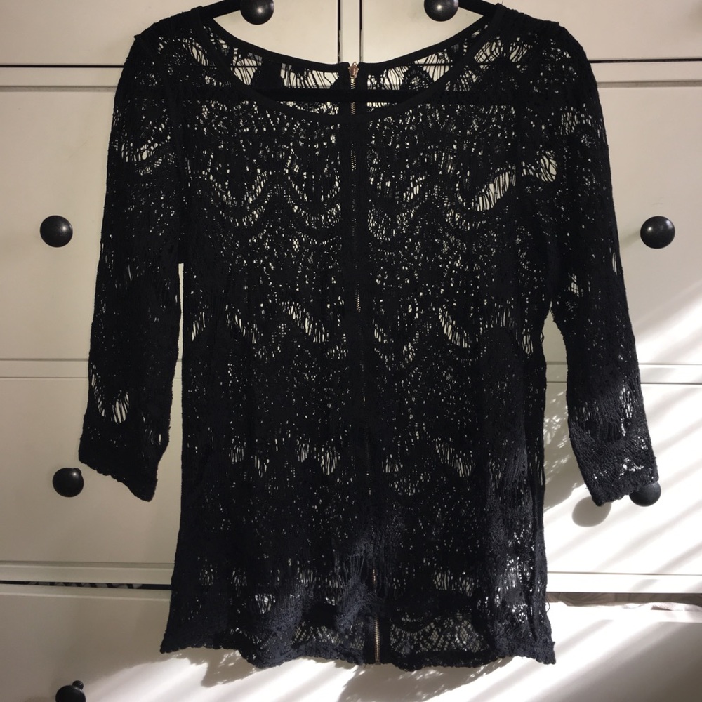 Size Small Black Lace Blouse