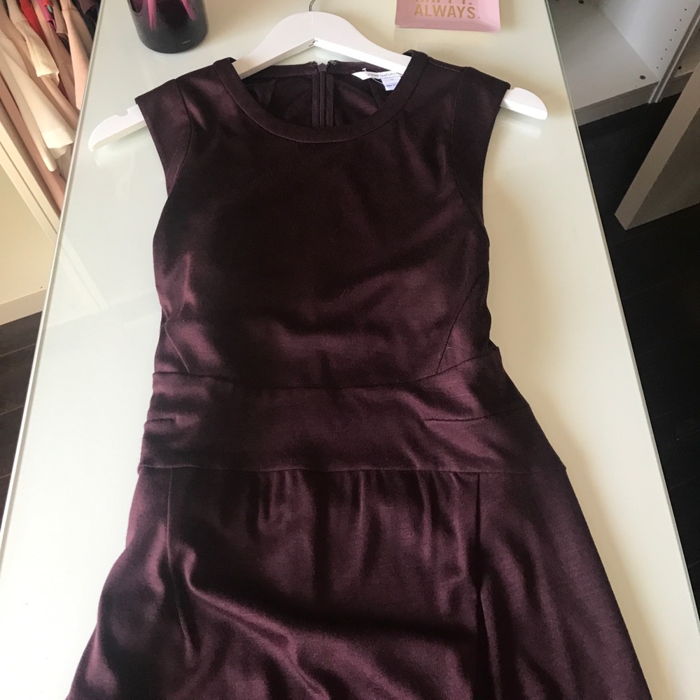 Diane Von Furstenberg Wine Color Dress
