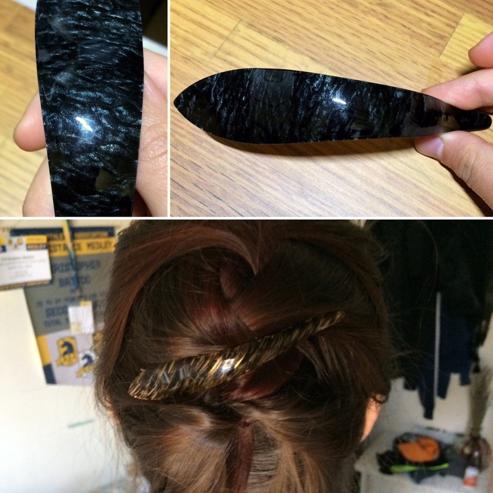 Ficcare Snake Jewel Hematite Acetate Hair Clip