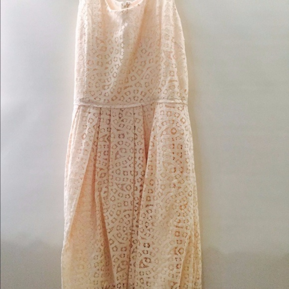 J Crew Ivory crocheted dress