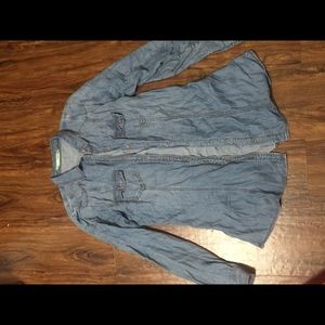 Maurices chambray button up top