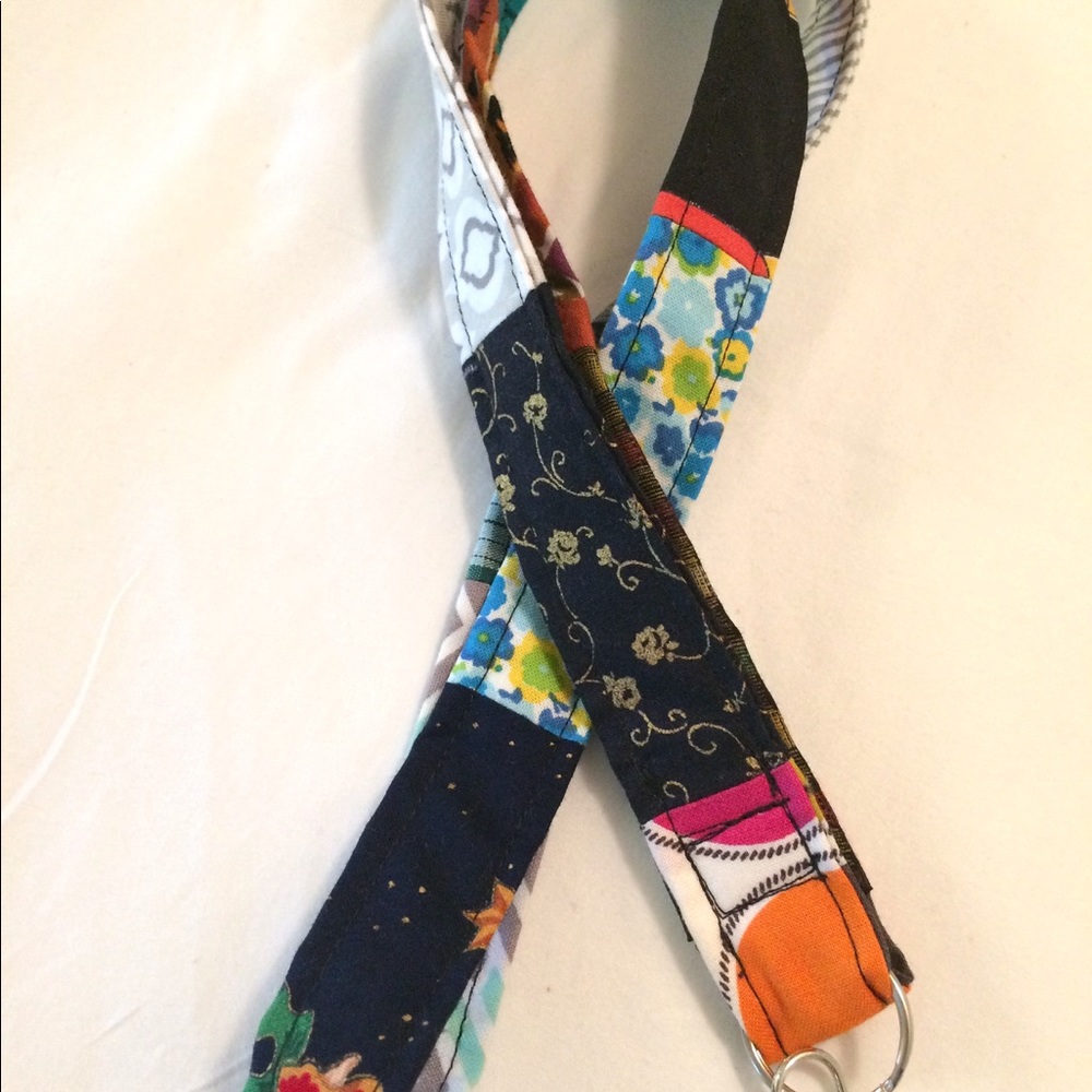 Handcrafted Patchwork Lanyard.