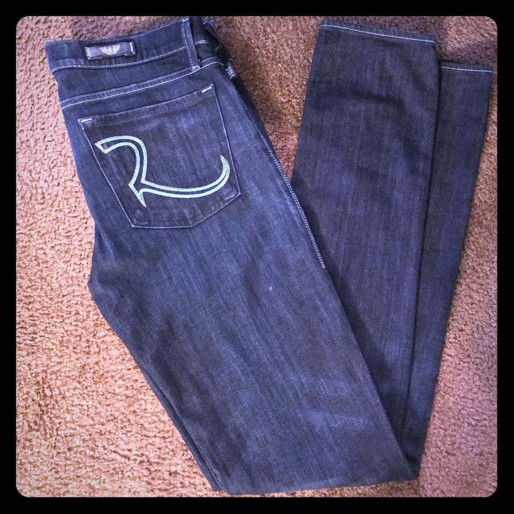 Dark denim skinny jeans