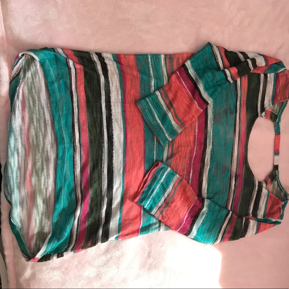 Colorful shirt.