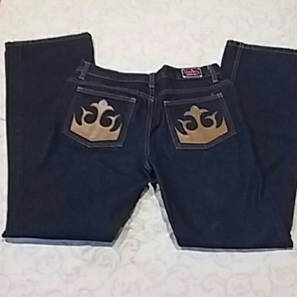 Western or Ranch style dark denim jeans size 11