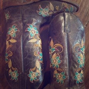 Macie Bean Glitterific Floral Stitched Cowboy Boot