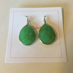 New Stella and Dot Emerald Dot Drop Ear Rings