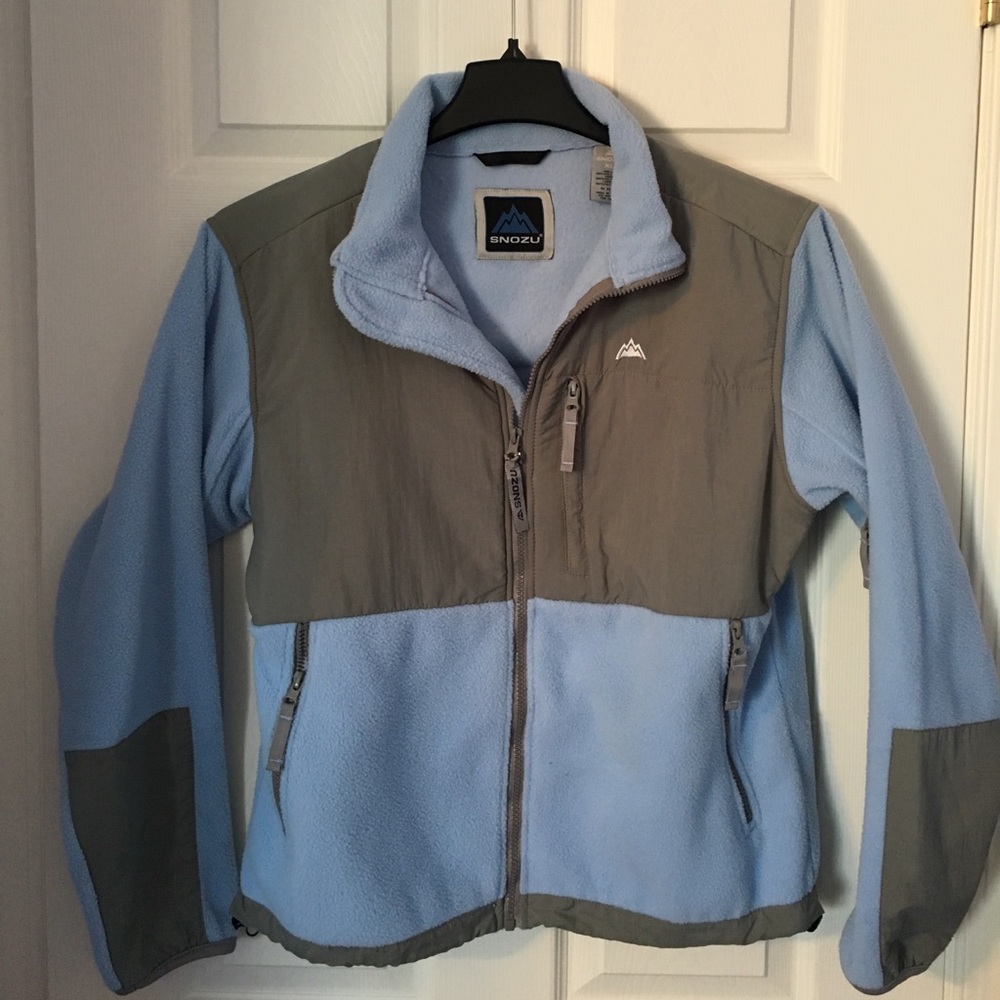 Light blue fleece jacket