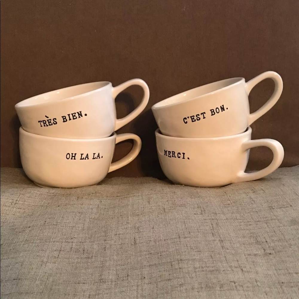 Cafe Au Lait Rae Dunn By Magenta Mugs RARE!