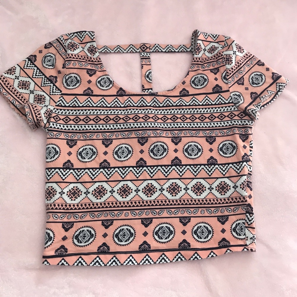 Open back crop top.