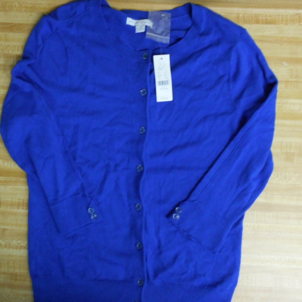 Beautiful cobalt blue cardigan 3/4 sleeve