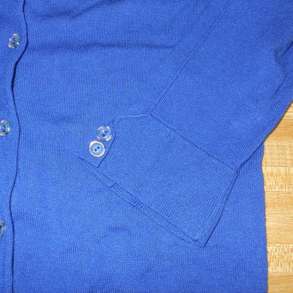 Beautiful cobalt blue cardigan 3/4 sleeve_3