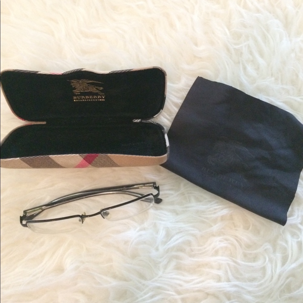 Authentic Burberry Half Rim Prescription Glasses