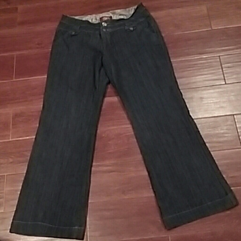 Denim dress style pants size 14