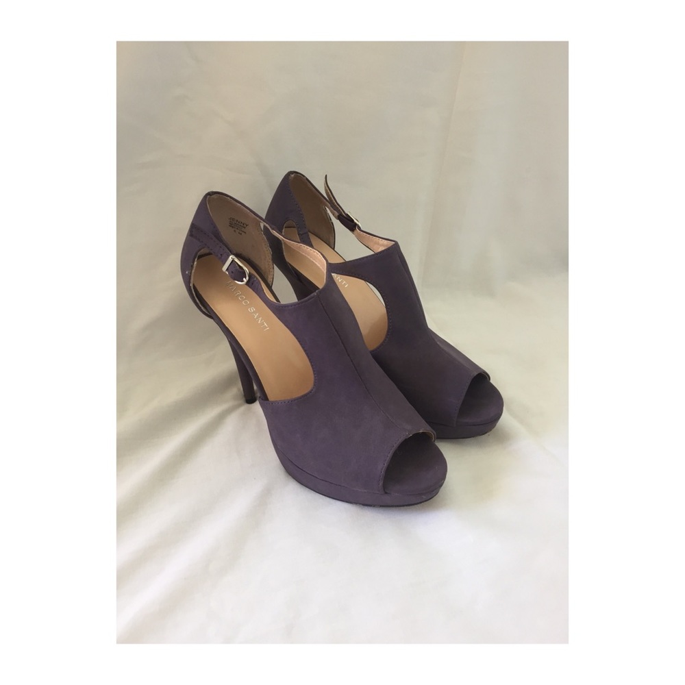 Purple Ankle Strap Heels - Picture 1 of 8