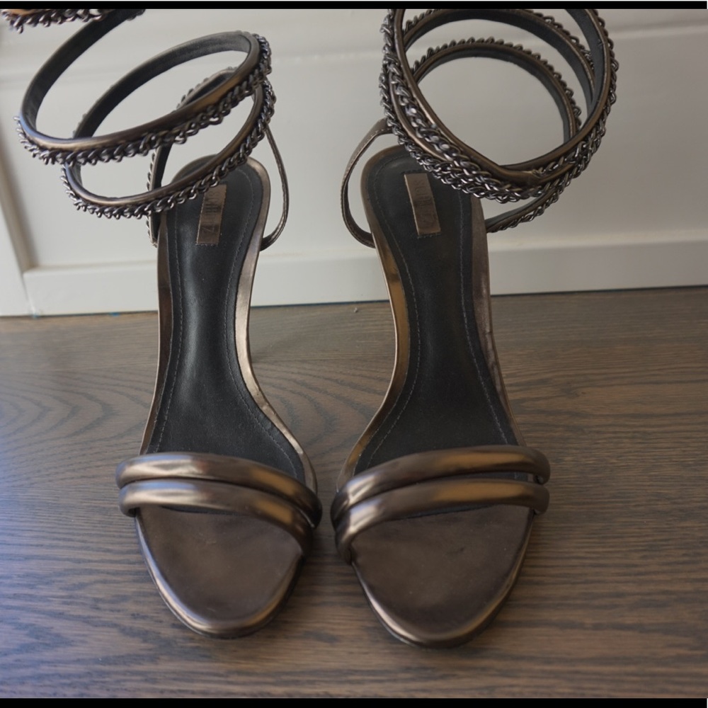 Schutz pewter heels | 8.5