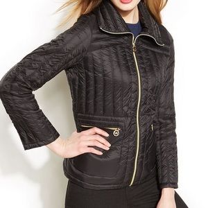 Michael Kors black quilted down puffer coat