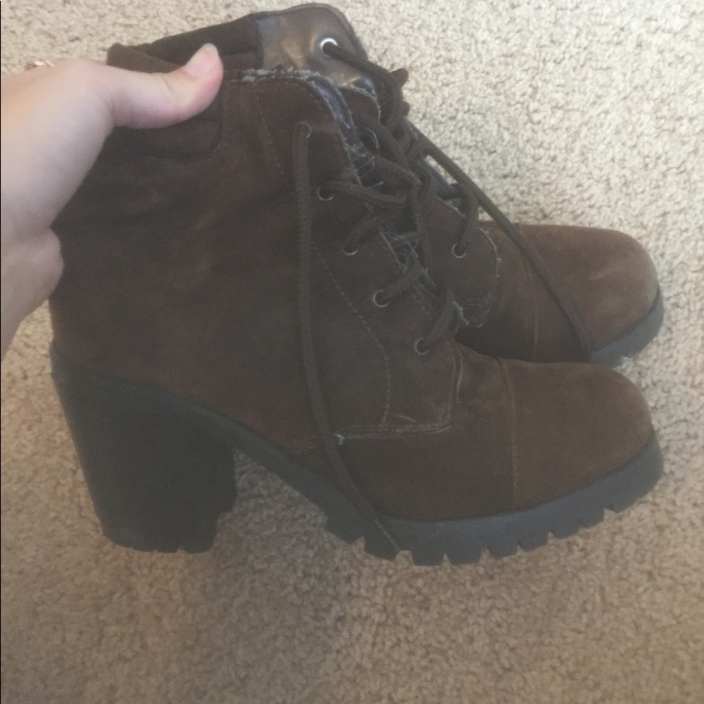 Brown Suede Booties