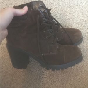 Brown Suede Booties