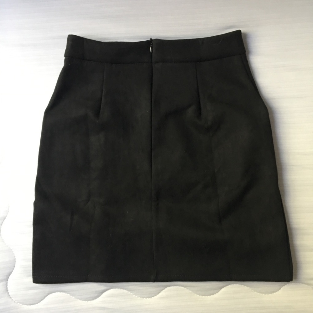 Lace Up Suede Mini Skirt - -★ - Picture 7 of 8