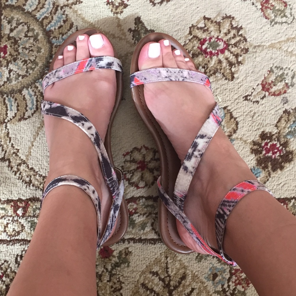New never worn colorful sandals.