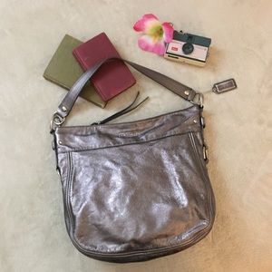 Coach Metallic Zoe Convertible Leather Bag
