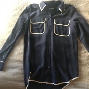 Equipment Silk Button-Up Top