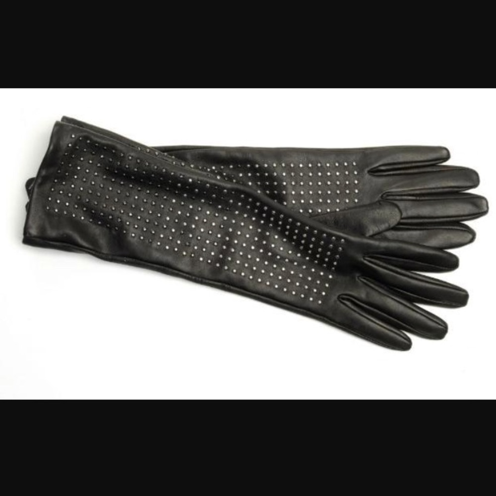 Brian Atwood leather studded gloves RARE
