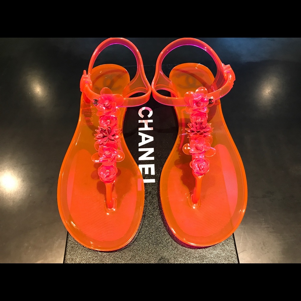 Chanel jelly sandals never used!