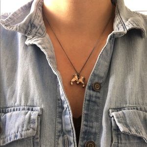 Vintage Roller Skates Charm Necklace