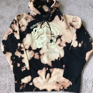 Bleach tie dye hoodie