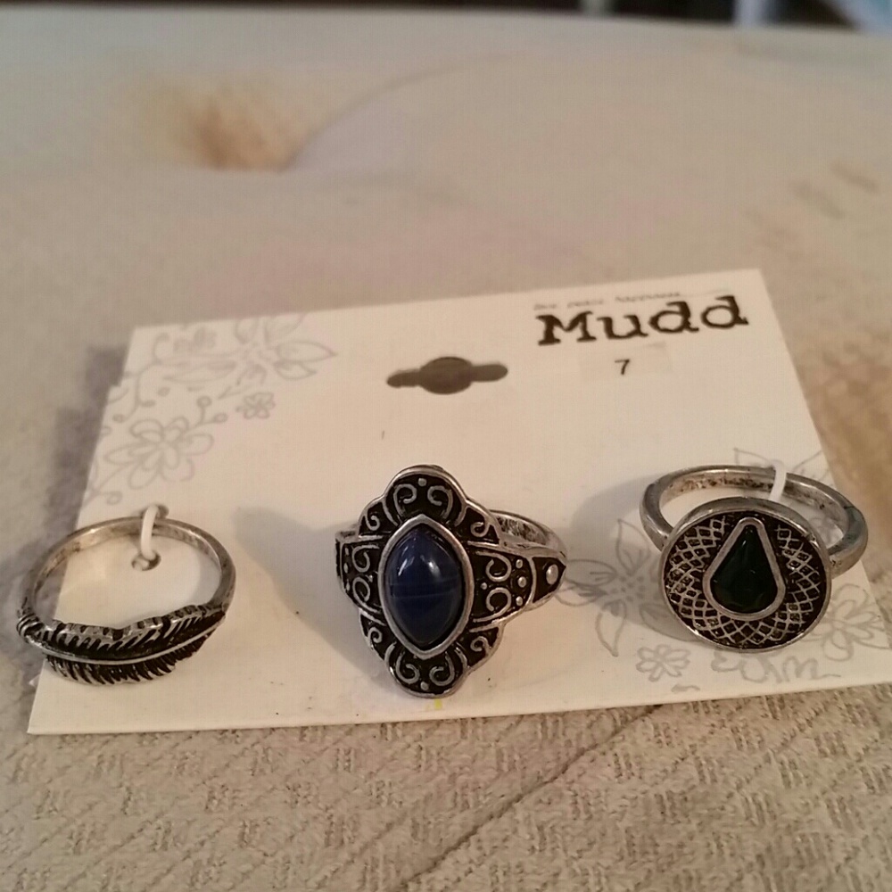 Set of 3 Mudd rings