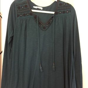 Blue tunic with black and silver details!