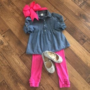 Denim Button-up tunic