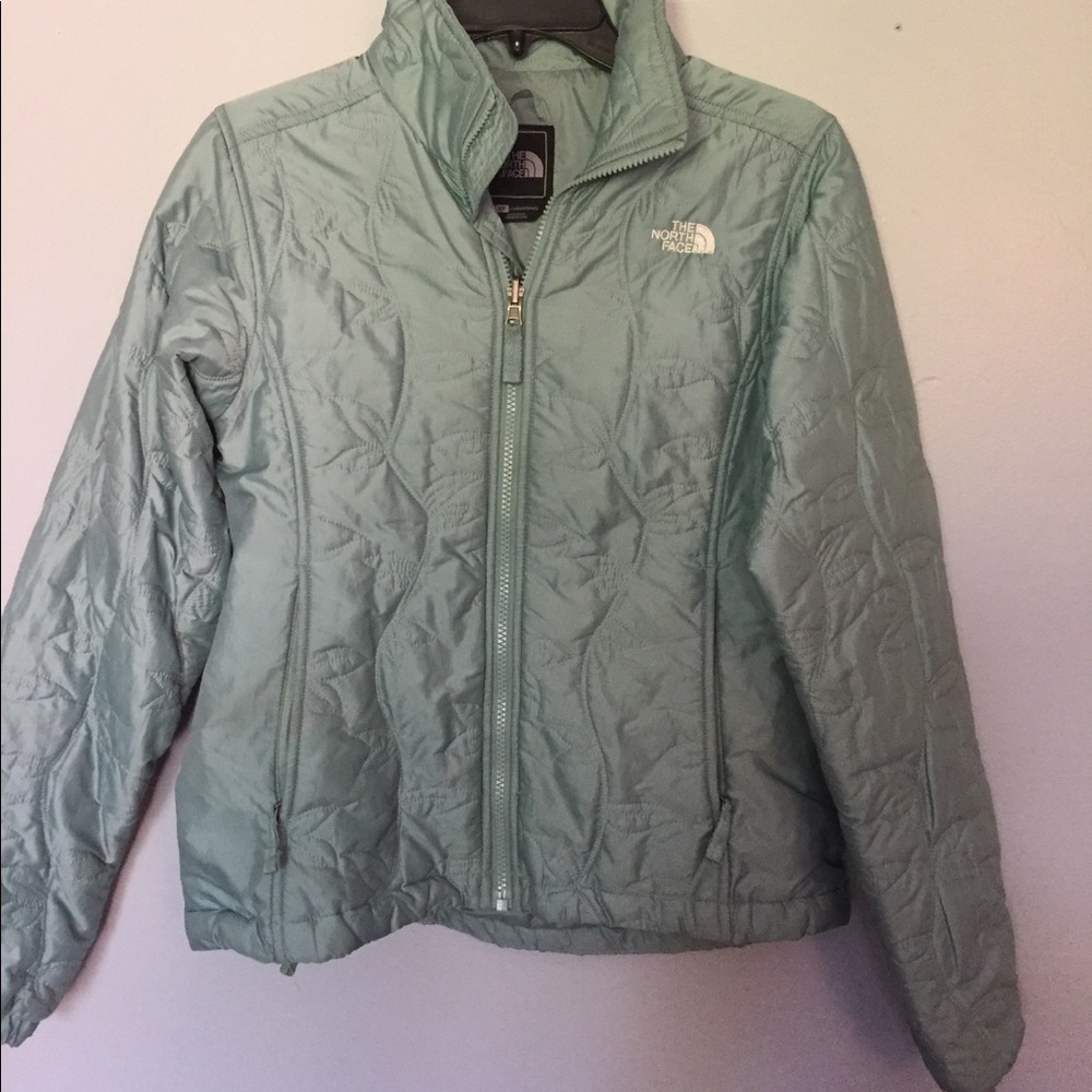 Blue/Green Patterned North Face Winter Jacket