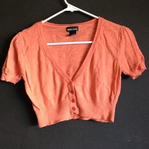 Peach cropped shrug