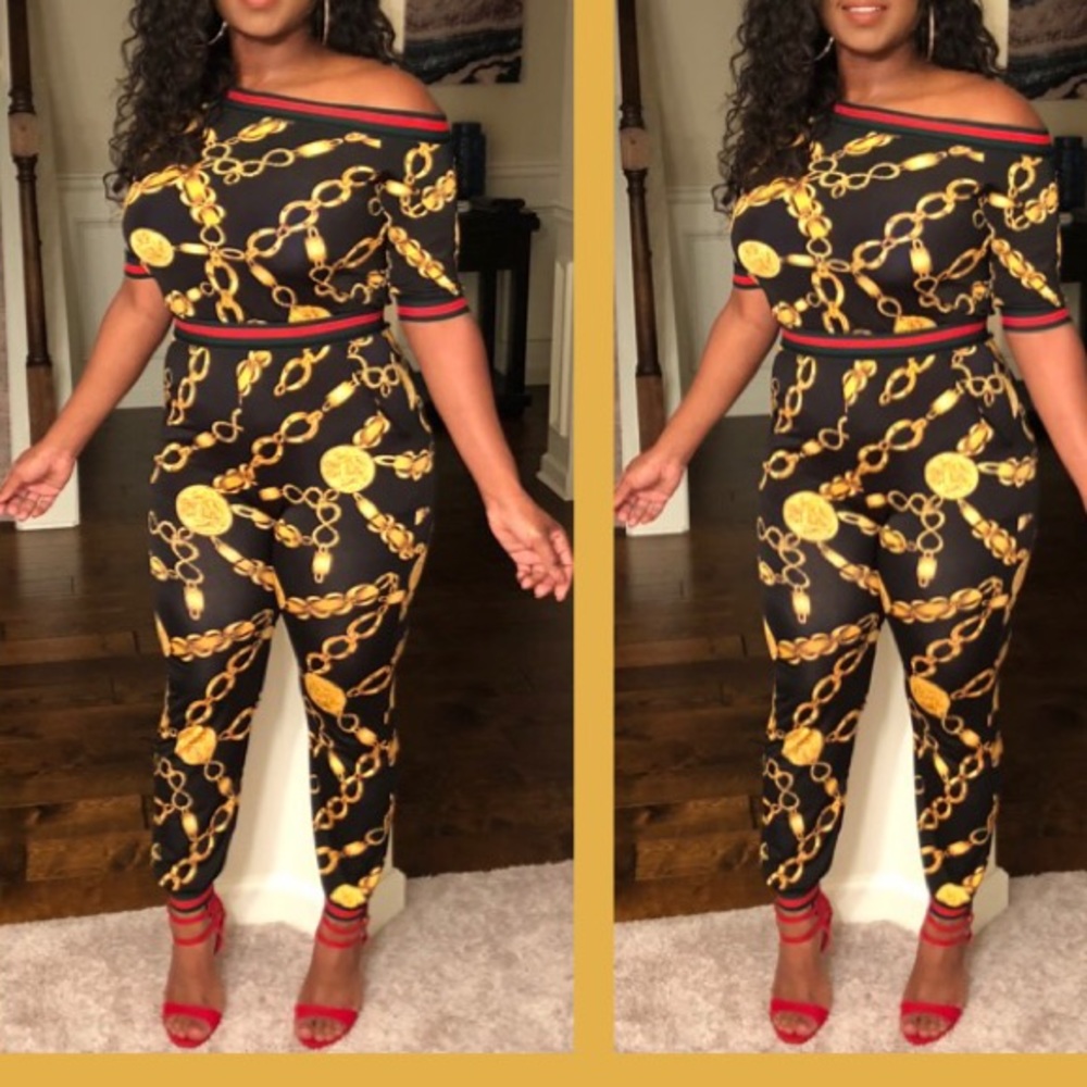Off the shoulder jumpsuit