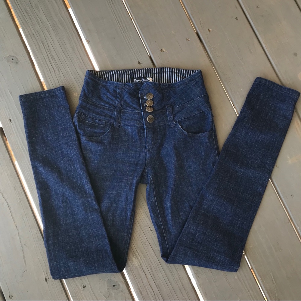 Papaya Butt Lifting High-Waist Skinny Jeans- Dark