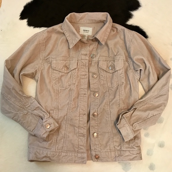 Forever 21 Trendy Blush Corduroy Jacket - Picture 1 of 8