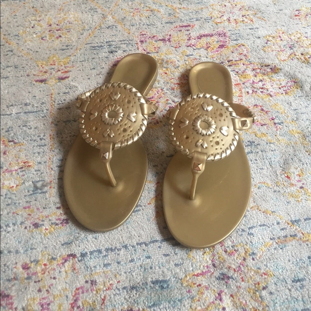 Gold Jack Rogers sandals