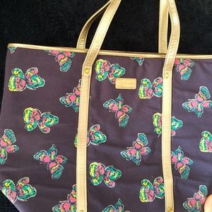 Lilly Pulitzer butterfly tote bag! Zipper!