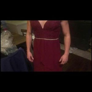 Burgundy dress