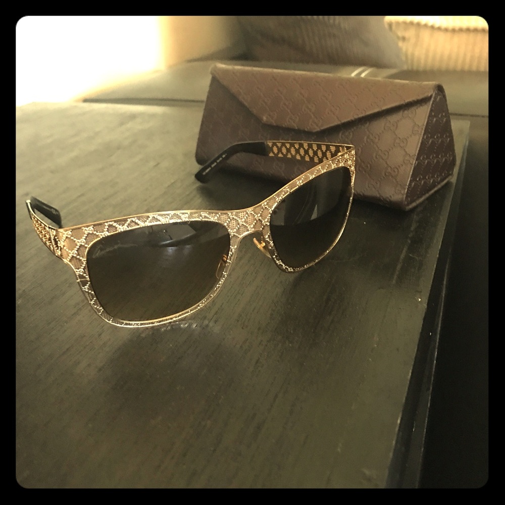 Brand New Gold Gucci Glasses.