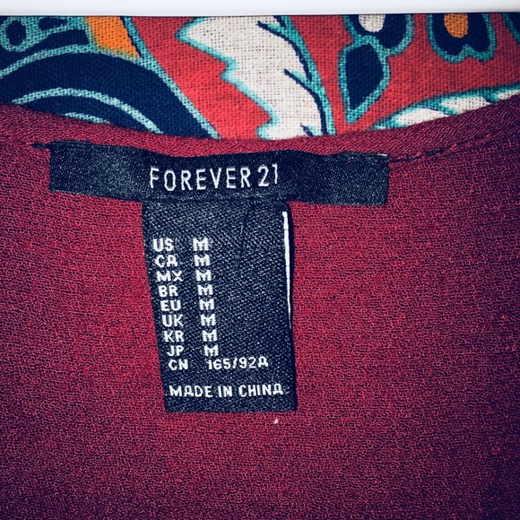 Forever 21 red long sleeve shirt - Picture 3 of 4