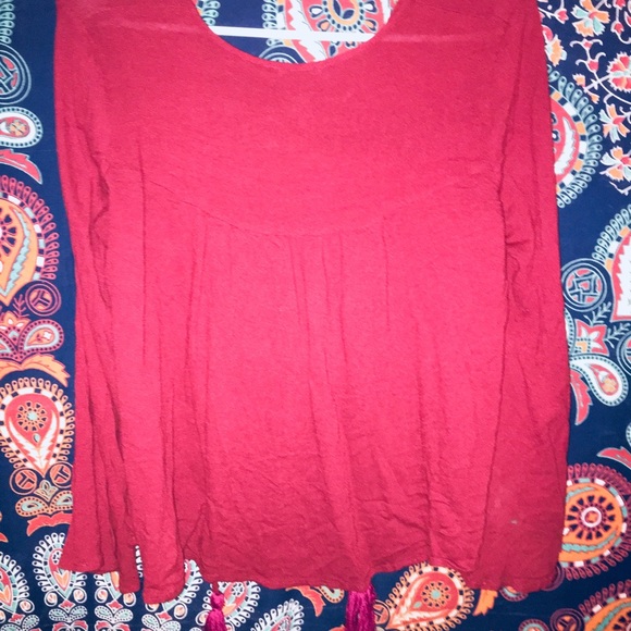 Forever 21 red long sleeve shirt - Picture 4 of 4