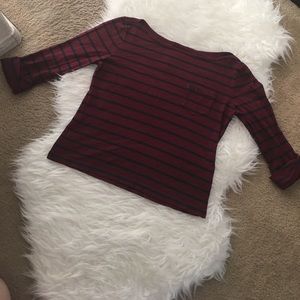 {Abercrombie & Fitch} 3/4 Sleeve Stripped Tee {Abercrombie & Fitch} 3/4 Sleeve Stripped Tee