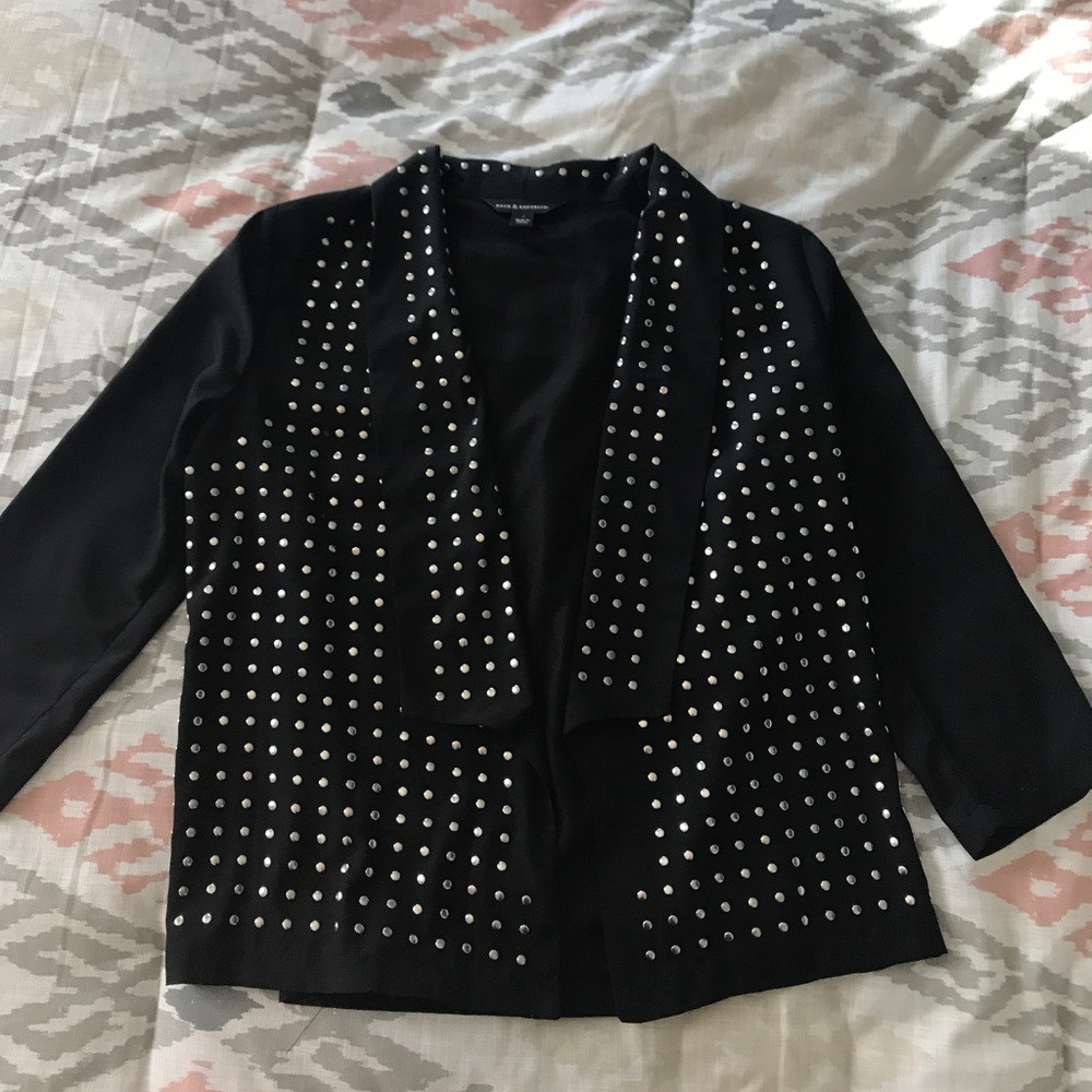 Rock and republic silky studded cardigan